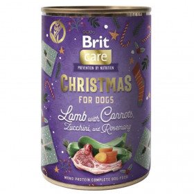 Празнична коледна консерва за кучета Brit Care Dog Christmas can Lamb със 70% агнешко месо